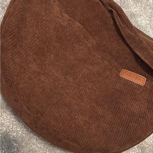 Brown Corduroy Crossbody Bag